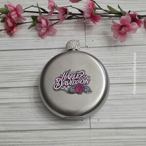 Harley Davidson Bling Stainless Steel Flask Beverage Holder